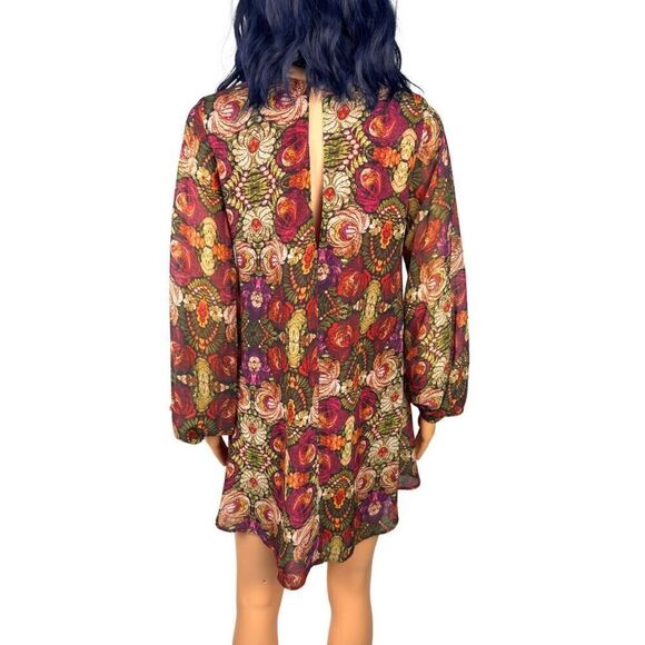 Show Me Your Mumu Donna Michelle Wild Jewels Floral Print Boho Mini Dress XS - Picture 6 of 7